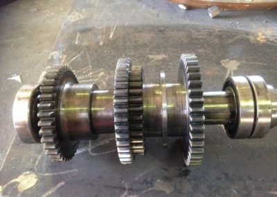 sprocket and bearings on a shaft